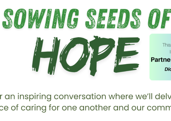 Promotional graphic for the "Sowing Seeds of Hope" program by the Diocese of Elphin, emphasizing community care and connection.